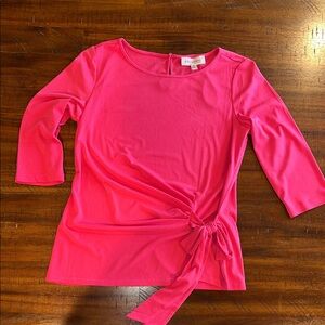 Philosophy Fuchsia Blouse with Tie Accent